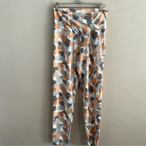 OFFLINE By Aerie Real Me Xtra 7/8 high waist Printed Leggings large gray white